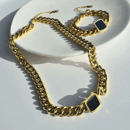 Golden Thick Neck chain Set