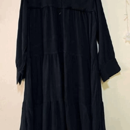 Cotton Black Long Sleeves Top - Image 2