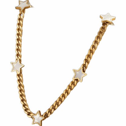 Golden Star Design Necklace