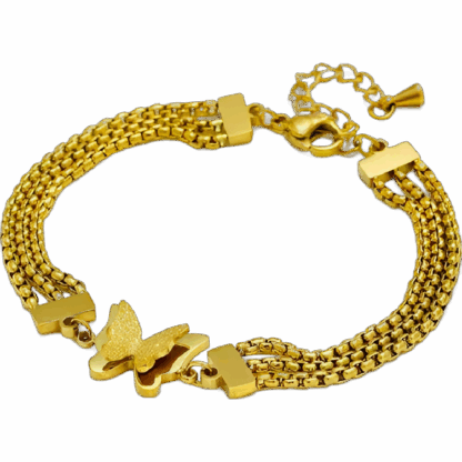 Simple Bracelet Butterfly Gold Design