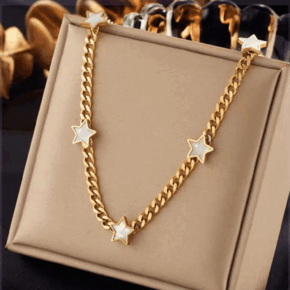 Golden Star Design Necklace - Image 2