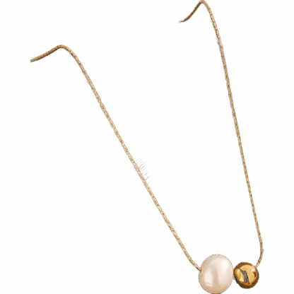 Gold Chain With Small Pearl Ball