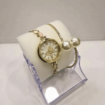 Elegant Butterfly Golden Ladies Watch - Image 3
