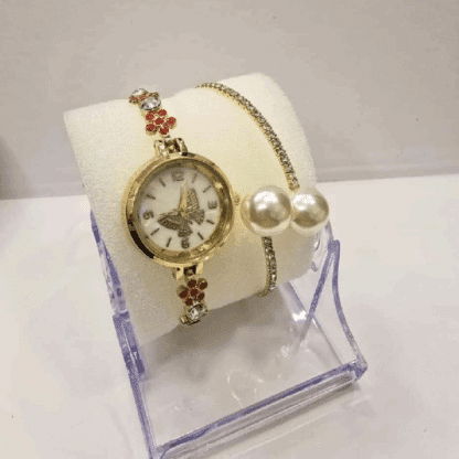Elegant Butterfly Golden Ladies Watch