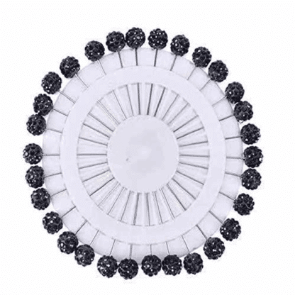 Shambala Full Black Hijab Pin Wheel