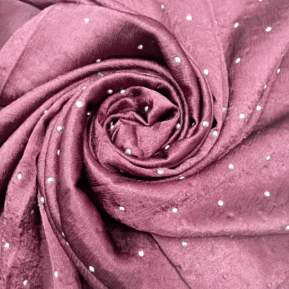 Chiffon Silk Look Hijabs With Diamond Stone